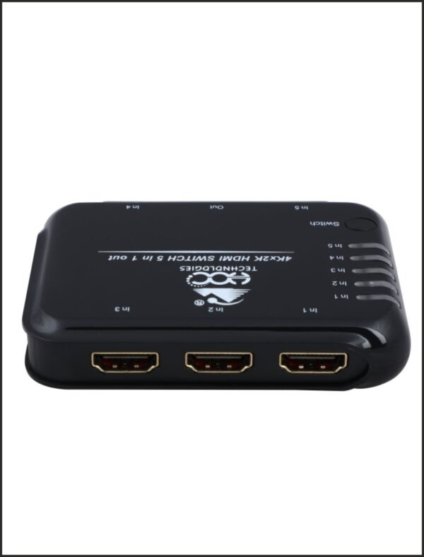 HOC HDMI SWITCH 5PORT WITH POWER 4K - Image 3
