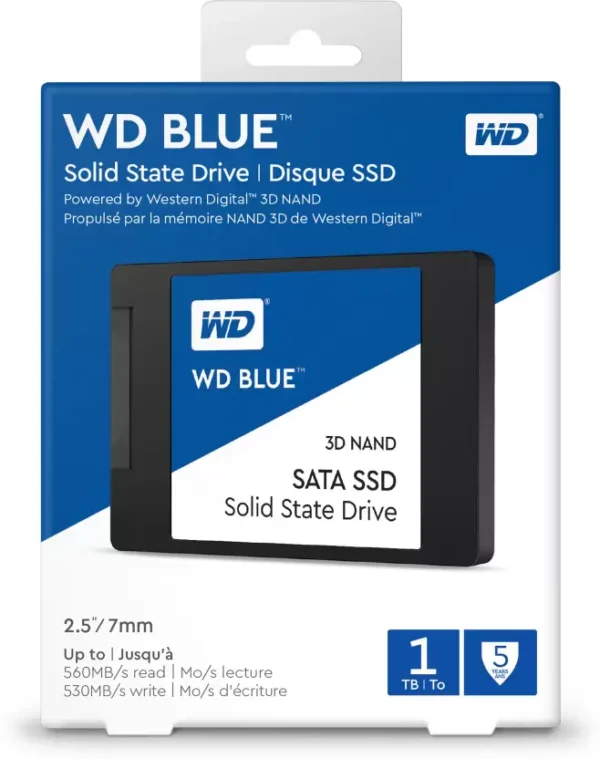Western Digital WD Blue SA510 SATA 1TB, Up to 560MB/s, 2.5 Inch/7 mm, 5Y Warranty, Internal Solid State Drive