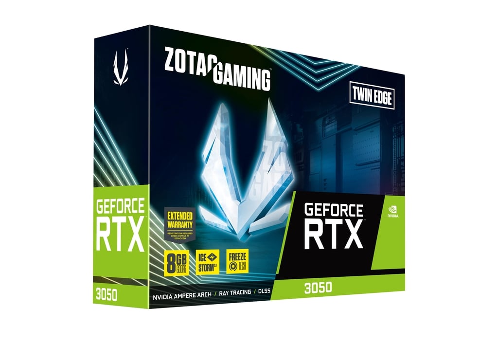 ZOTAC RTX3050 TWIN EDGER OC 8GB DDR6 GRAPHICS CARD
