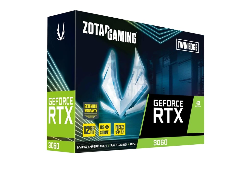 ZOTAC RTX3060 TWIN EDGE 12GB DDR6 GRAPHICS CARD