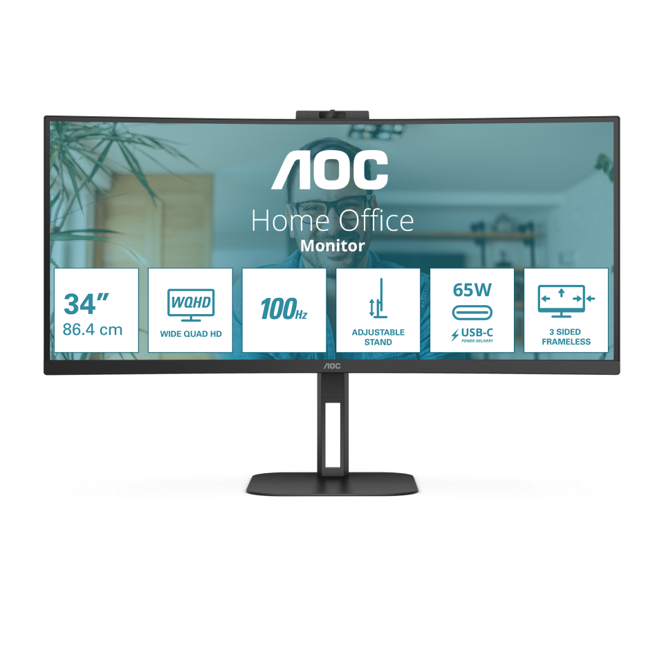 34" AOC CURVED MONITOR CU34V5 - Image 2